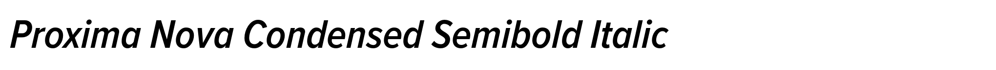 Proxima Nova Condensed Semibold Italic image